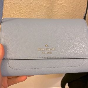 Kate spade baby blue crossbody purse/wallet